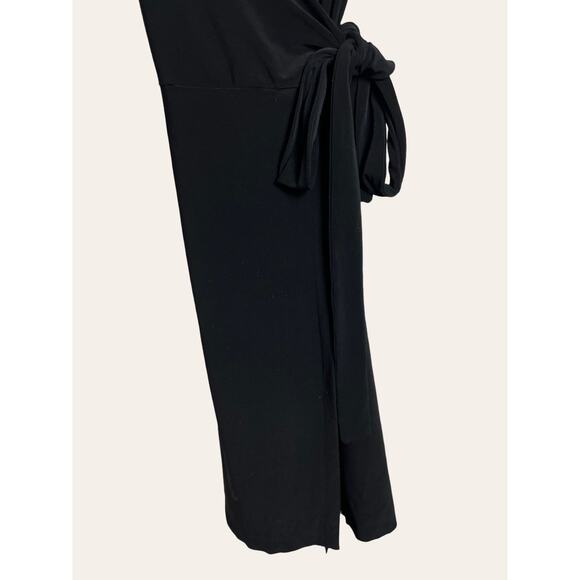 Norma Kamali Little Black Long Sleeve Wrap Mini Dress Size XS - Picture 6 of 7